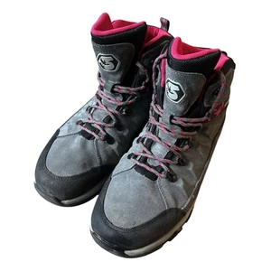 Foxelli Mujer’s Talla 11 Botas de Senderismo Gamuza Cuero Impermeable Gris 13939 - Imagen 1 de 6