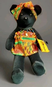 Vintage 90s BEAROBI The Culturally Aware Bear Traditional African Outfit Plush - Picture 1 of 12