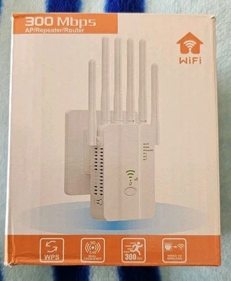 UK Plug 300Mbps Wireless Router AP Router/Bridge/Repeater (Black) - Image 1 of 2