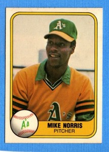 1981 Fleer #573 Mike Norris NM/MT Athletics