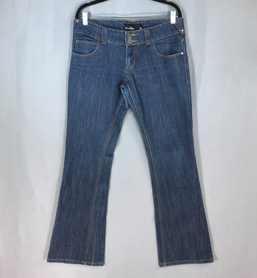 Pantalones de mezclilla Oakley para mujer talla 29 azul corte bota tiro bajo lavado medio Foto 1 de 4