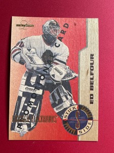 1996 Leaf Limited Stick Side Promo /2500 Ed Belfour Hockey Card  /D92