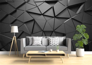 3D Abstract Geometric Shape Self-Adhesive Wallpaper Wall Murals Large Poster - Picture 1 of 4