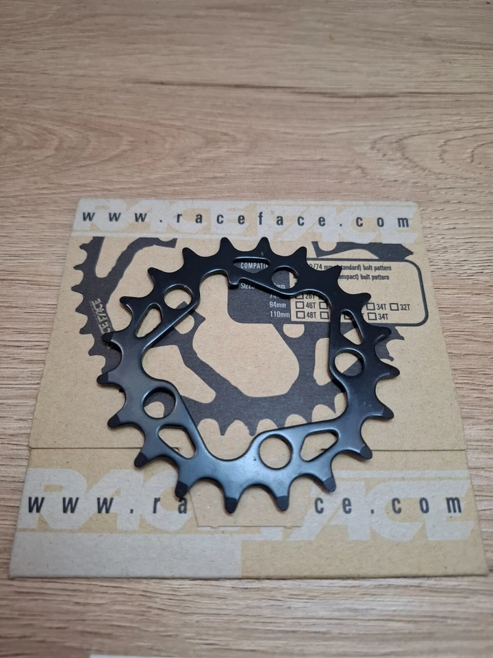 Piñón de plato RaceFace retro vintage para piezas de bicicleta nuevo en caja - 94 mm, 20T Foto 1 de 4