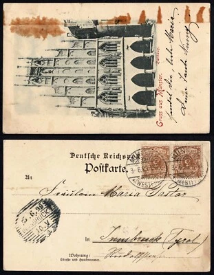 Germany cover from Munster 1899 to innsbruck Austria - Image 1 of 3