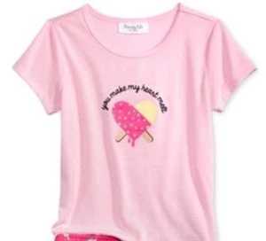 Family PJS Girls Mommy & Me You Make My Heart Melt PJ TOP Size 6-7 NWT - Picture 1 of 2