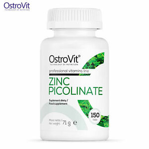 OstroVit Zinc Picolinate 150 Tablets Helps Maintain Healthy Hair - Skin - Nails