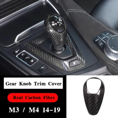 Carbon Fiber Gear Knob Trim Cover For 2014-2018 BMW M2 M3 M4 X5M X6M F85 F86 F87 Foto 1 de 4