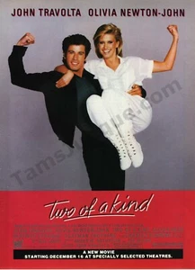 Promoción de película Travolta Olivia 1983 dos de una clase anuncio impreso idea de regalo de Navidad (2539) - Imagen 1 de 1