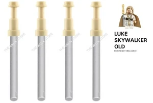 4 X OFFICIAL LEGO STAR WARS OLD LUKE SKYWALKER STAFF / LIGHTSABERS - FAST - NEW - Picture 1 of 1