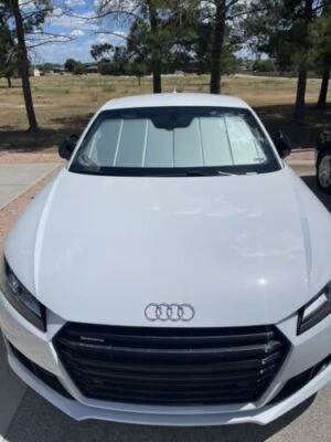 Protetor solar dobrável prata CoverCraft para Audi 2015-2023 - Bolsa térmica para proteção contra vento SV - Imagem 1 de 4