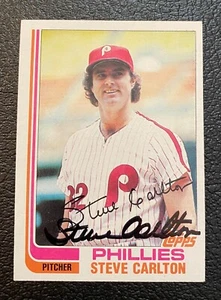 Steve Carlton signed 1982 Topps card # 480 Philadelphia Phillies w/ COA - Picture 1 of 2