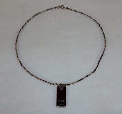 Collar ~G Colgante Acero Inoxidable Estilo Tirador Bola Cadena Pulida NUEVO #5410050 Foto 1 de 4