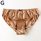 Womens Sexy Satin Mulberry Silk Silky Briefs Panties Cotton Knickers Underwear