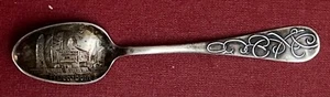 Antique Michigan Souvenir Spoon. Ft. Dearborn. c1910. Sterling. Demitasse. NoR - Picture 1 of 5