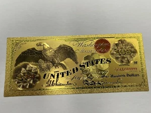 1863  $100 Eagle Gold foil note.For entertainment only. - Picture 1 of 2