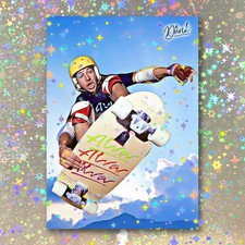 Tony Alva Holographic Airborne Sketch Card Limited 1/5 Dr. Dunk Signed