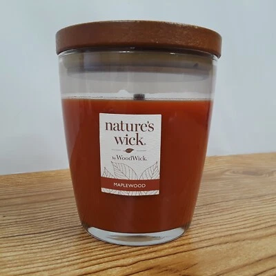 Natures Wick WoodWick Candle Maplewood 10oz  Pluswick innovation - Image 1 of 4