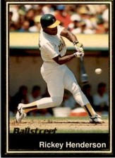 1991 BALLSTREET MAGAZINE CARDS RICKEY HENDERSON OAKLAND CITY A'S #21