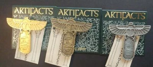 "JJ" Jonette Jewelry 'Falcon Holding Hieroglyphics Tablet' Pin Gold/Bronze/Silv - Bild 1 von 4