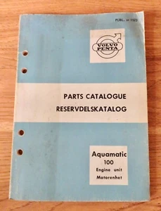 VTG 1962 Volvo Penta Aquamatic 100 Engine Unit Parts Catalog Publ. No. 1523 - Picture 1 of 9