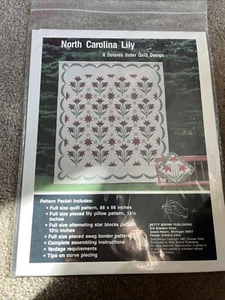 North Carolina Lily Full Size Quilt Pattern By Dolores Yoder New - Picture 1 of 3
