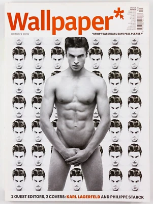Karl Lagerfeld Baptiste Giabiconi Philippe Starck WALLPAPER MAGAZINE 2009 Ltd Ed - Image 1 of 4