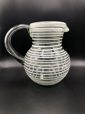 Jarra de sangría de té helado de vidrio soplado a mano hecha en México Foto 1 de 4