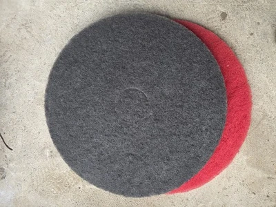 Red + Grey Pads Floor Scrubber Buffer Hardfloor Cleaning Alltec Prochem Airflex - Image 1 of 3