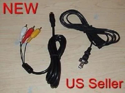 AC Power Cord Stereo AV Audio Video RCA Composite Cable For Sega Saturn 8206 - Image 1 of 3