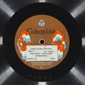 COLUMBIA SYMPHONY ORCHESTRA Light Cavalry Overture COLUMBIA A5913 VG+ 78 10" - Picture 1 of 4