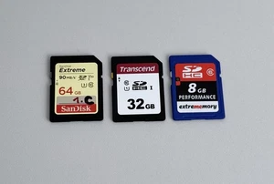 64GB, 32GB, 8GB - SD - Speicherkarte - Picture 1 of 1
