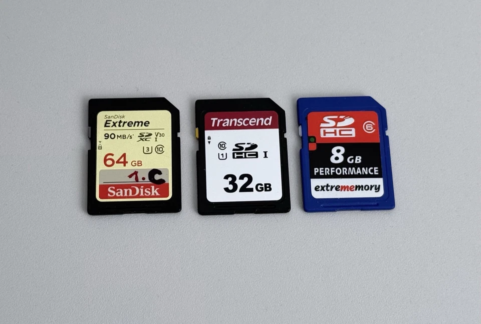 64GB, 32GB, 8GB - SD - Speicherkarte - Bild 1 von 1