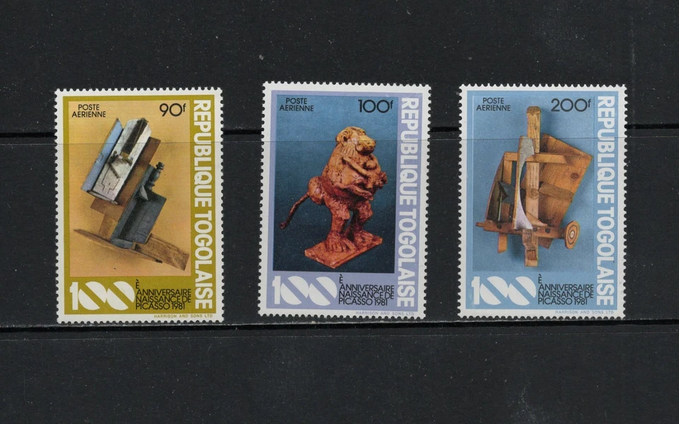 S7642  Togo  1981   art sculptures Picasso  airmails   3v.   MNH - Image 1 of 1