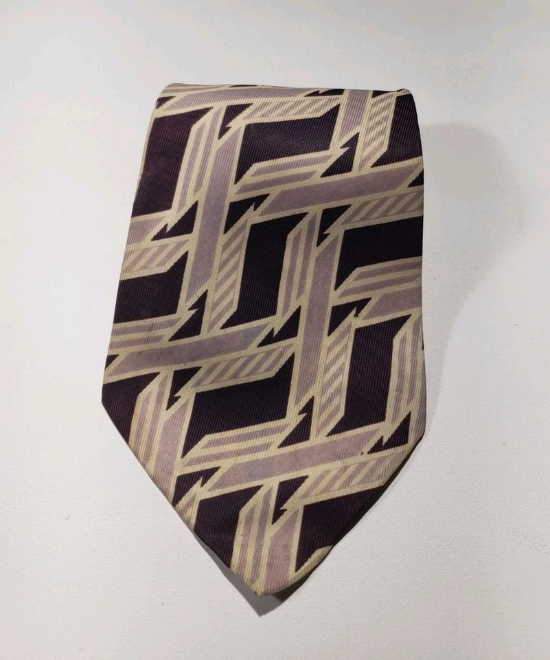 RARA Corbata Ultra De Colección 49.5" 20s 30s 40s Sin Forro Interior Abstracta Hecha a Mano EE. UU. Foto 1 de 4