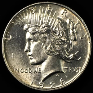 1926-D Peace Silver Dollar $1 Uncirculated BU+ - Imagen 1 de 2