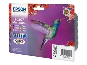 Cartuchos de impresora Epson Original T0807 Colibrí 6 multipack BK/C/M/Y/LC/LM - Imagen 1 de 4