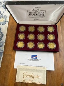 1994 MARSHALL ISL. - MINT BU $10 DOLLAR SET (12) - WONDERS OF SOLAR SYSTEM w COA - Bild 1 von 5