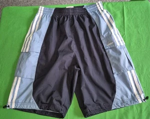 Men’s Vintage ADIDAS Cargo Swimming Shorts / Black / Swim Trunks Size Small - Picture 1 of 7