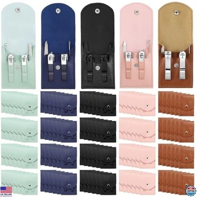 Juego de 100 cortaúñas a granel kit de manicura y pedicura de acero inoxidable con estuche Foto 1 de 4