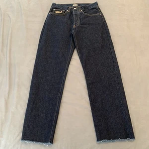 Blind Jeans Herren 30 blau Denim gerades Bein Knopfleiste roher Saum Skate Hose - Bild 1 von 12