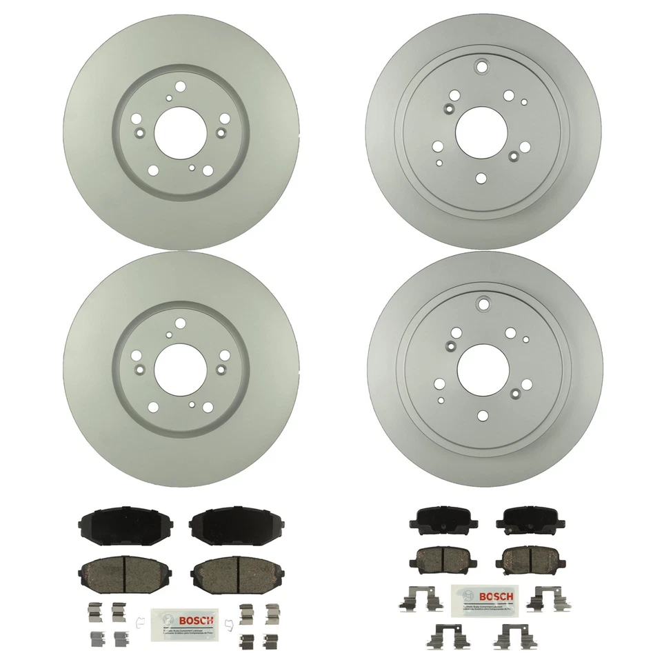 Kit de pastillas de freno de disco semimetálicas azules rotores traseros Bosch Quietcast para Acura MDX Foto 1 de 1