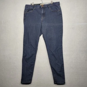 Jeans Democracy para mujer 12 azul Ab Solution lavado oscuro elástico cómodo denim - Imagen 1 de 13