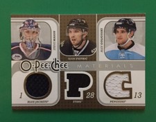 MASON,FISTRIC,GOLIGOSKI 08-09 OPC OPC MATERIALS TRIPLE JERSEY CARD 3M-MFG