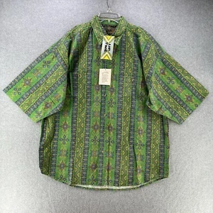 Nuevo con etiquetas Up Time Para hombres Abotonable XL X-Large Gran Tamaño Clásico Verde Geométrico Informal - Imagen 1 de 10