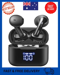 TOZO T21 Wireless Earbuds Bluetooth Headphones Semi in Ear with LED Digital Disp - Picture 1 of 9