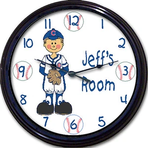 Chicago Cubs Wrigley Field Ernie Banks Baseball Personalized Wall Clock Custom - Picture 1 of 1