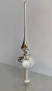 Wunderschöne Christbaumspitze silber Glitzer Reflex 957/22 - Picture 1 of 5