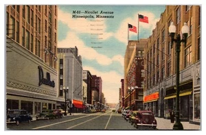 Nicollet Ave Minneapolis MN S.S. Kresge Co. F.W. Woolworth Donaldson's Sign Car - Picture 1 of 2