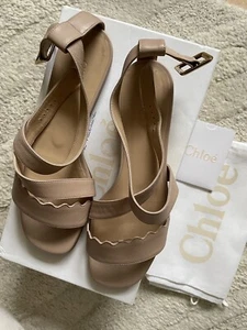 Original! Chloé Sandaletten Leder Nude Gr. 37 Neu! OVP - Bild 1 von 8